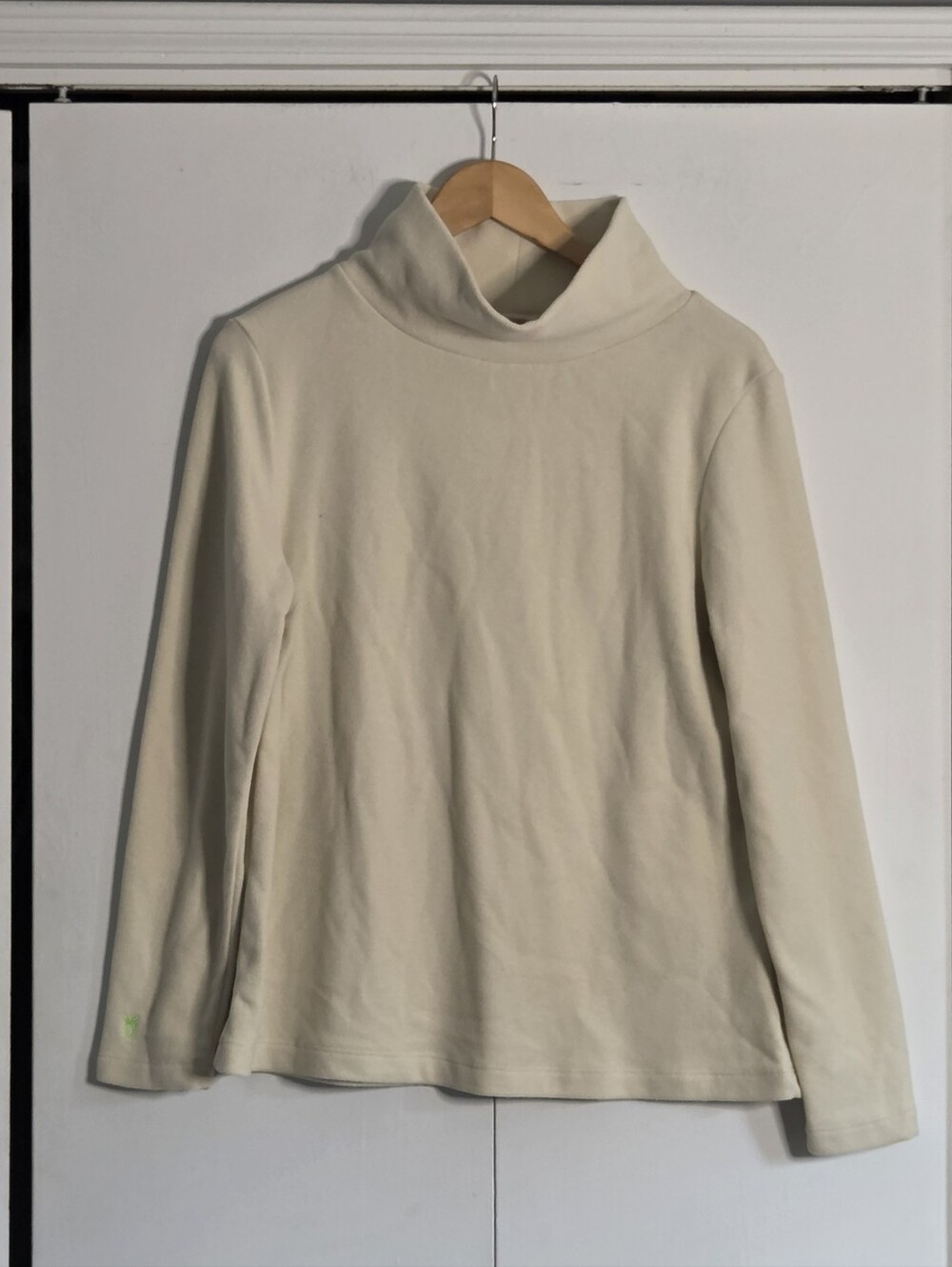 Dudley Stephens Cream Turtleneck Pullover Sweater